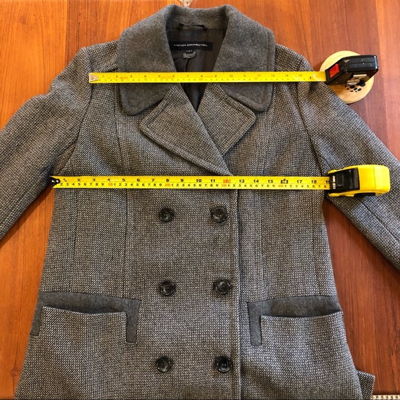 Women’s French Connection Grey Wool Coat, US 0 - Picture 6 of 6